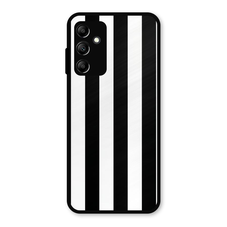 Lavish Black Stripes Metal Back Case for Galaxy A14 5G
