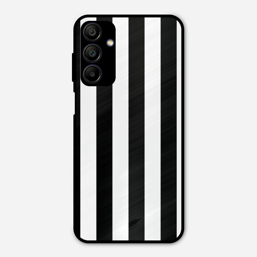 Lavish Black Stripes Metal Back Case for Galaxy A15 5G