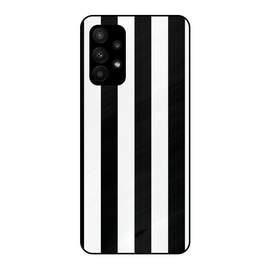 Lavish Black Stripes Metal Back Case for Galaxy A23