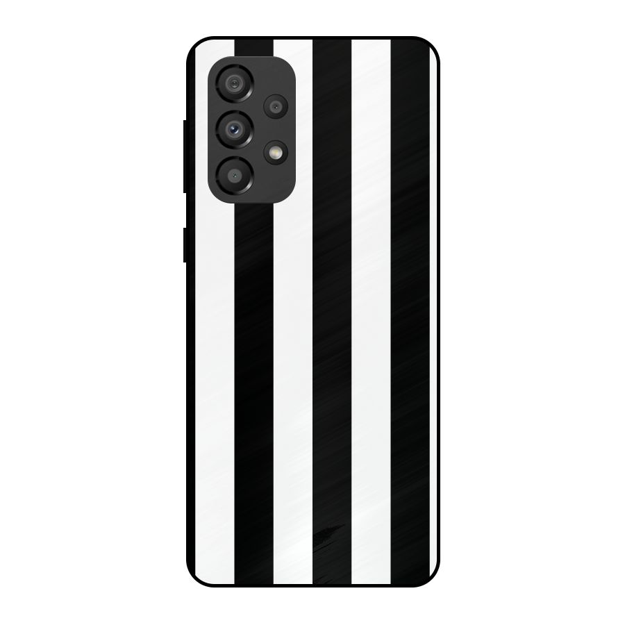 Lavish Black Stripes Metal Back Case for Galaxy A33 5G