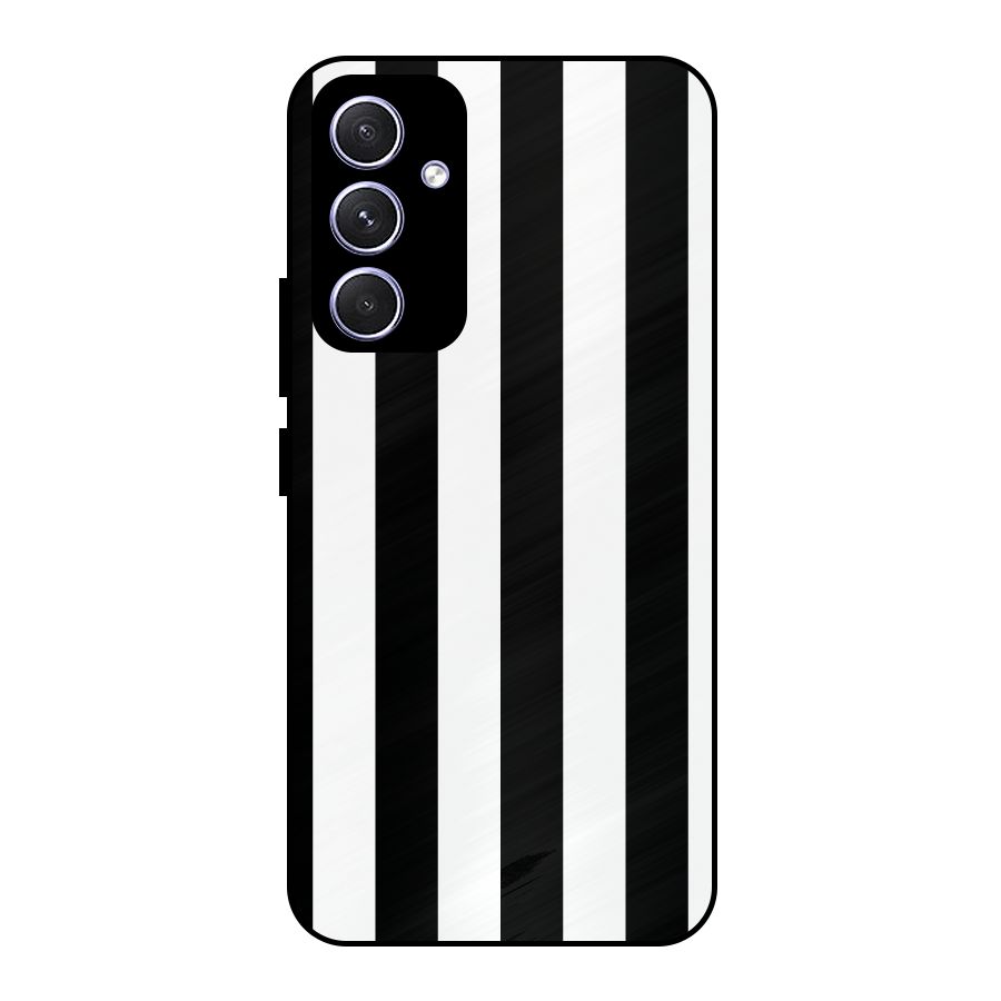 Lavish Black Stripes Metal Back Case for Galaxy A54