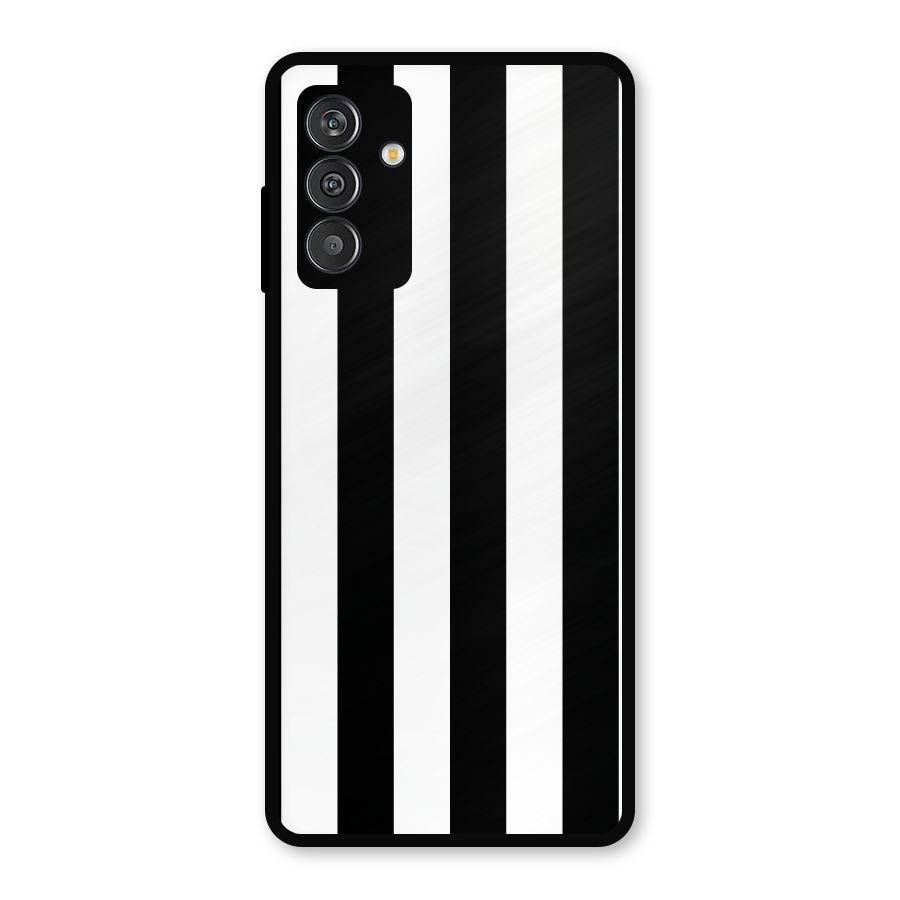 Lavish Black Stripes Metal Back Case for Galaxy F13