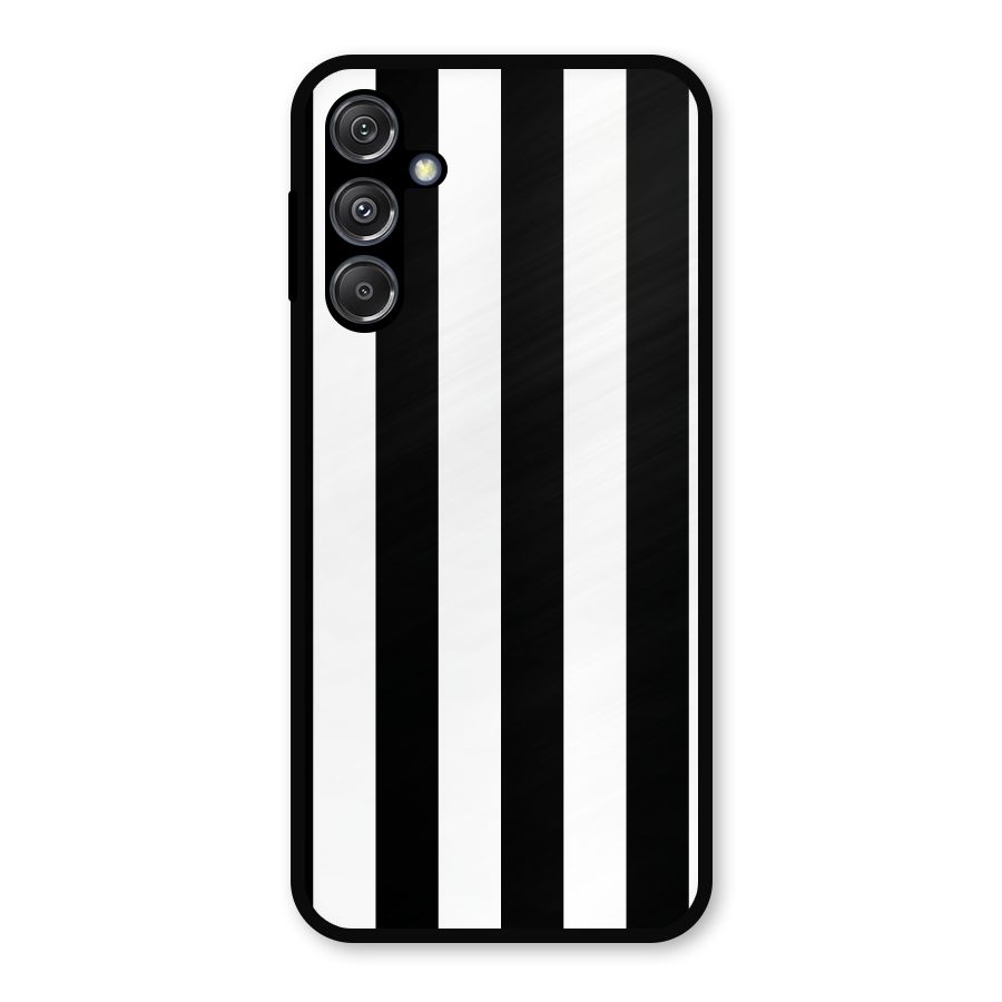 Lavish Black Stripes Metal Back Case for Galaxy M34 5G