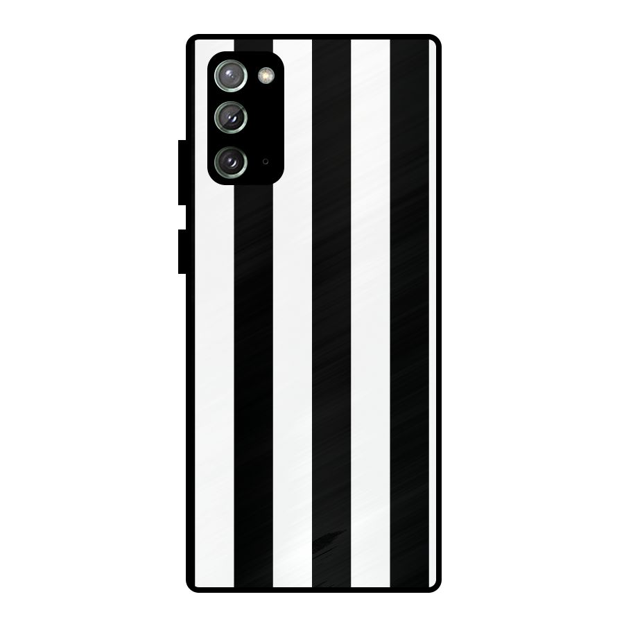 Lavish Black Stripes Metal Back Case for Galaxy Note 20