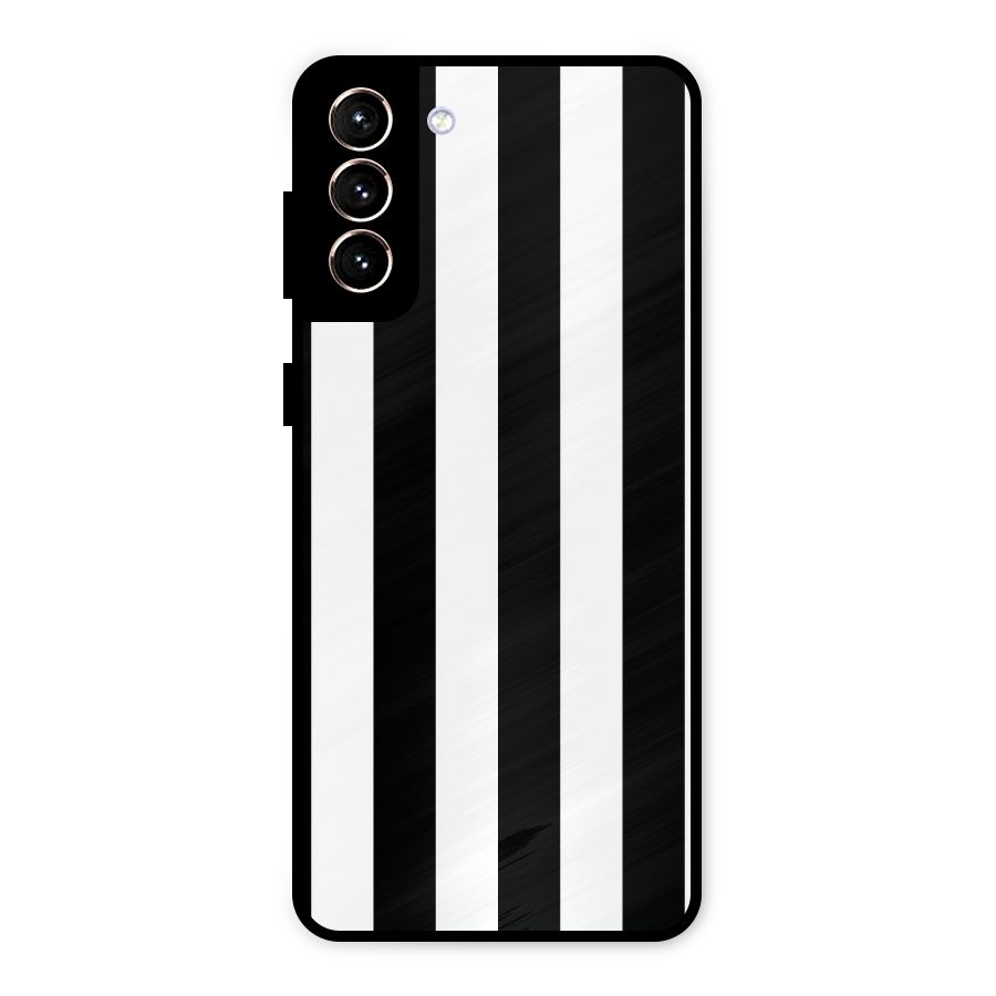 Lavish Black Stripes Metal Back Case for Galaxy S21 Plus