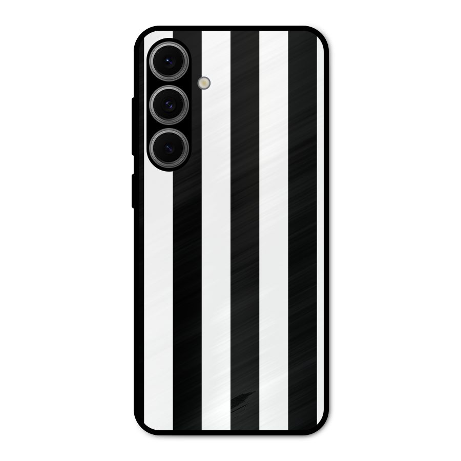 Lavish Black Stripes Metal Back Case for Galaxy S24 FE