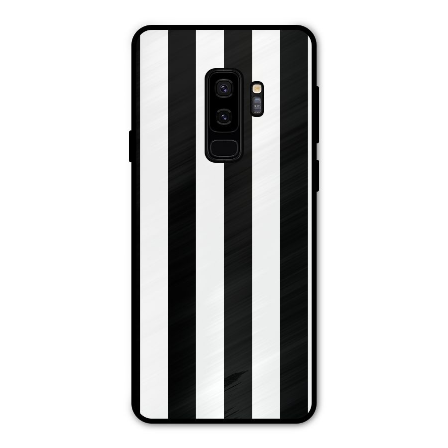 Lavish Black Stripes Metal Back Case for Galaxy S9 Plus