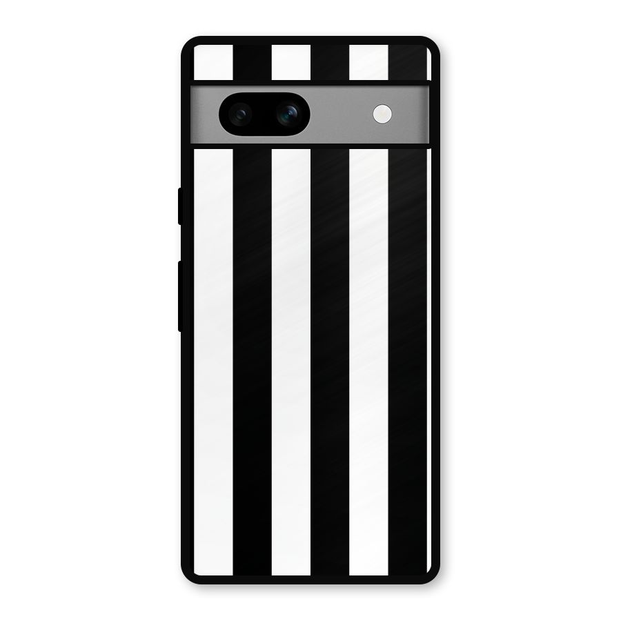 Lavish Black Stripes Metal Back Case for Google Pixel 7a