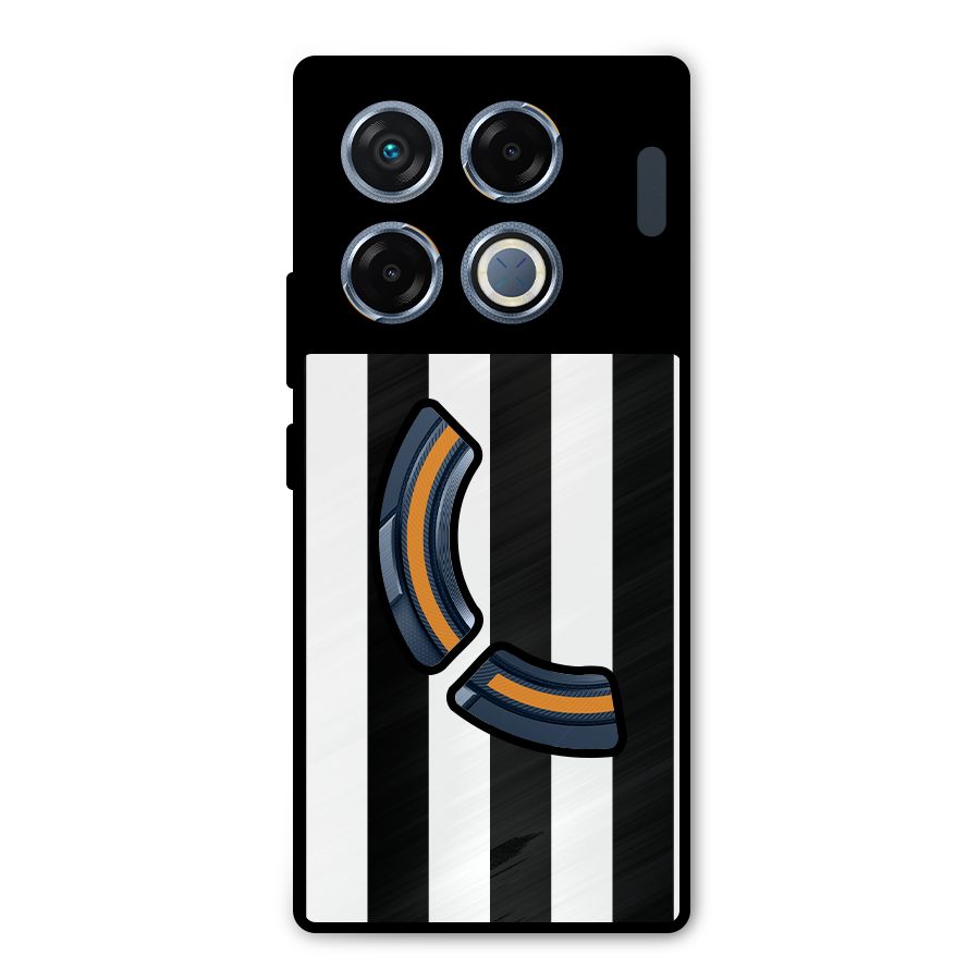 Lavish Black Stripes Metal Back Case for Infinix GT 20 Pro