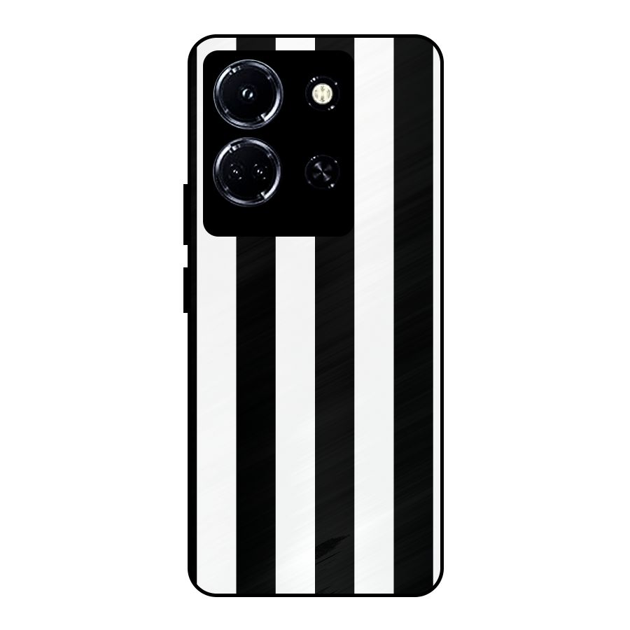 Lavish Black Stripes Metal Back Case for Infinix Note 30 5G
