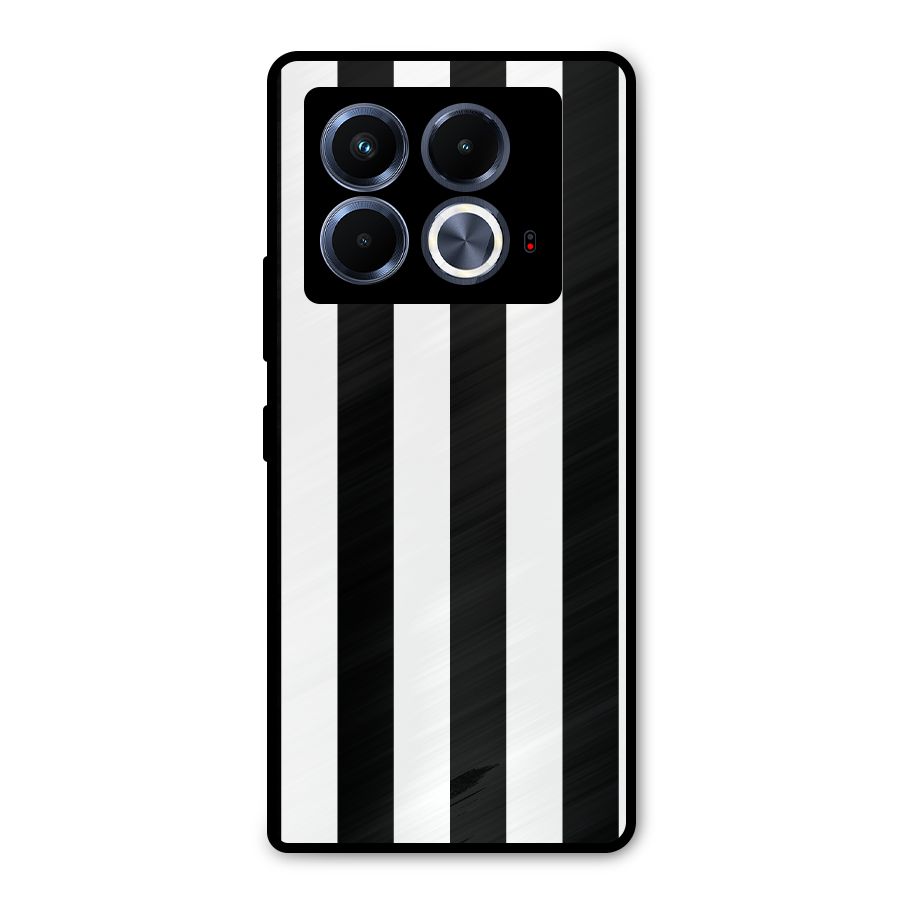 Lavish Black Stripes Metal Back Case for Infinix Note 40 5G