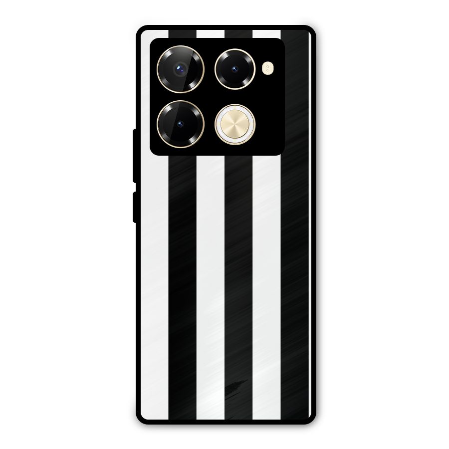 Lavish Black Stripes Metal Back Case for Infinix Note 40 Pro Plus