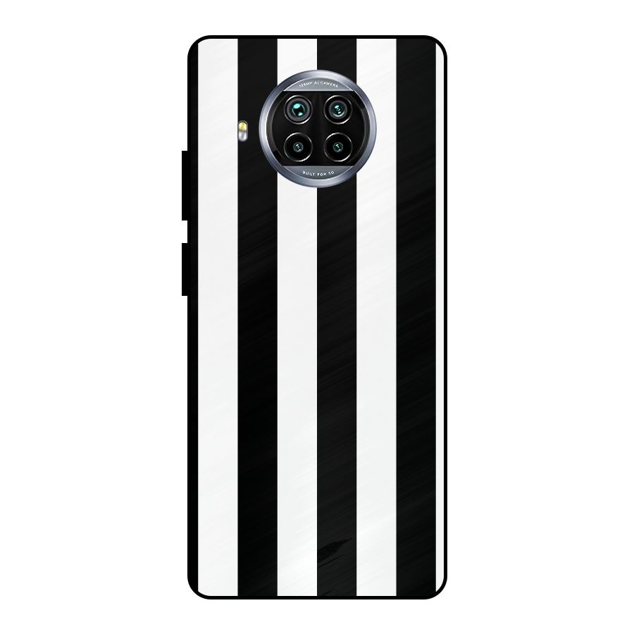 Lavish Black Stripes Metal Back Case for Mi 10i