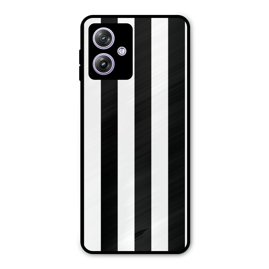 Lavish Black Stripes Metal Back Case for Moto G64
