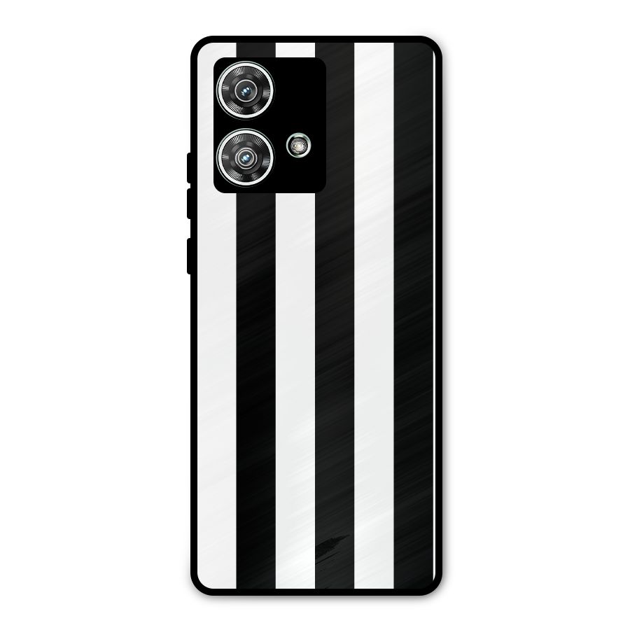 Lavish Black Stripes Metal Back Case for Motorola Edge 40 Neo