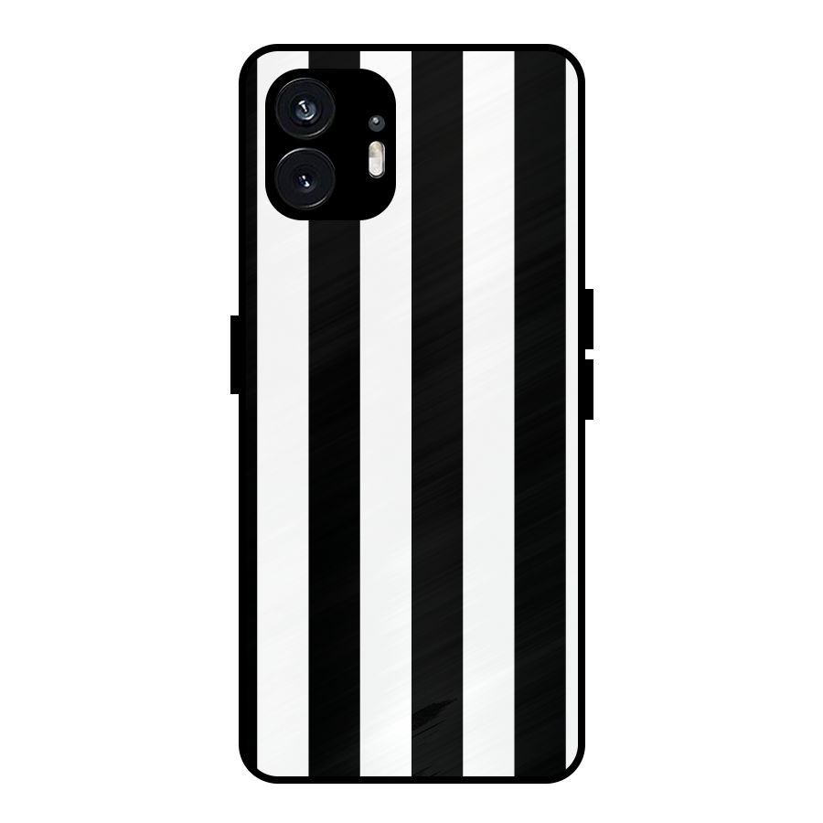 Lavish Black Stripes Metal Back Case for Nothing Phone 2