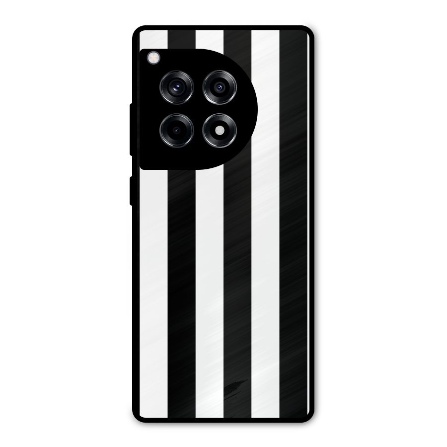 Lavish Black Stripes Metal Back Case for OnePlus 12R