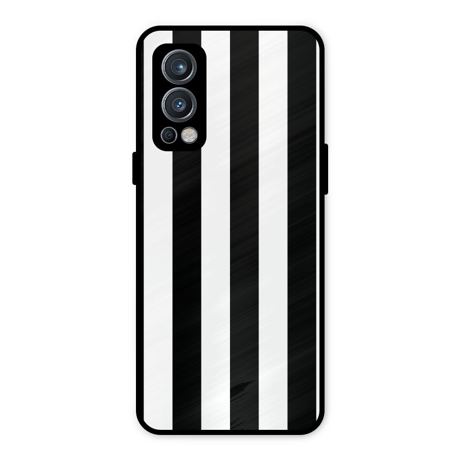 Lavish Black Stripes Metal Back Case for OnePlus Nord 2 5G