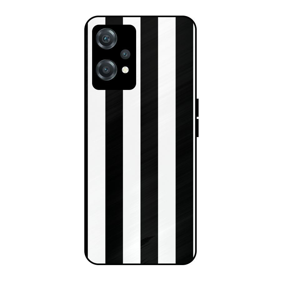 Lavish Black Stripes Metal Back Case for OnePlus Nord CE 2 Lite 5G