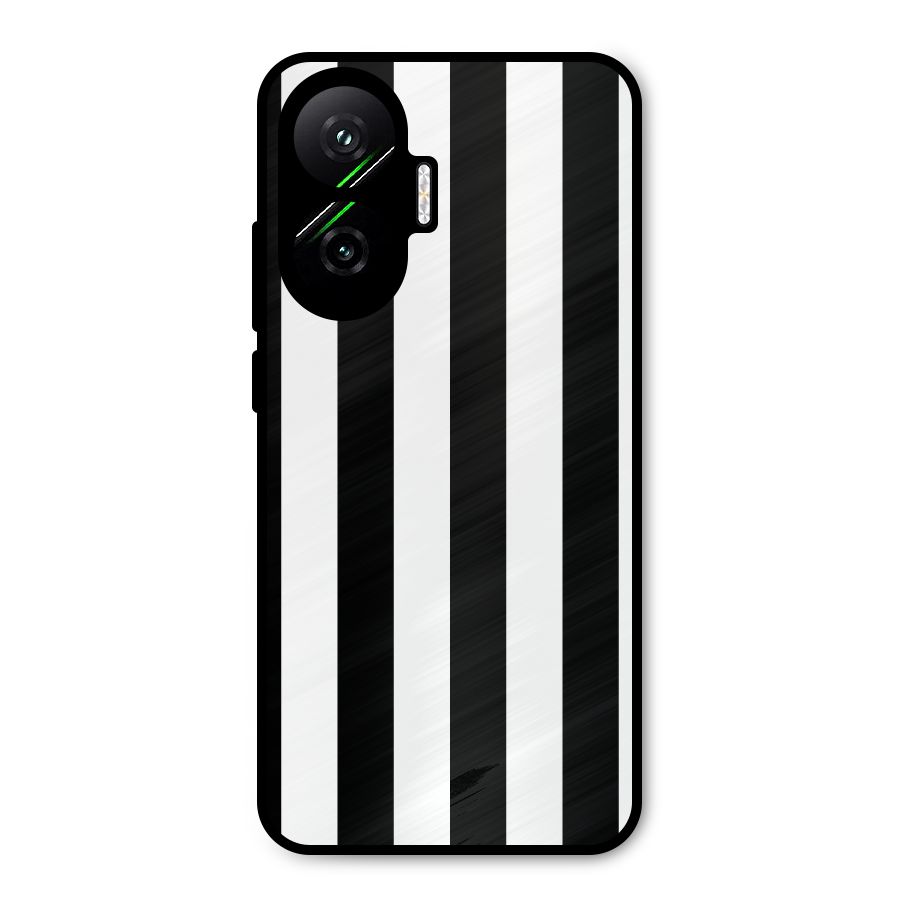 Lavish Black Stripes Metal Back Case for Poco F7