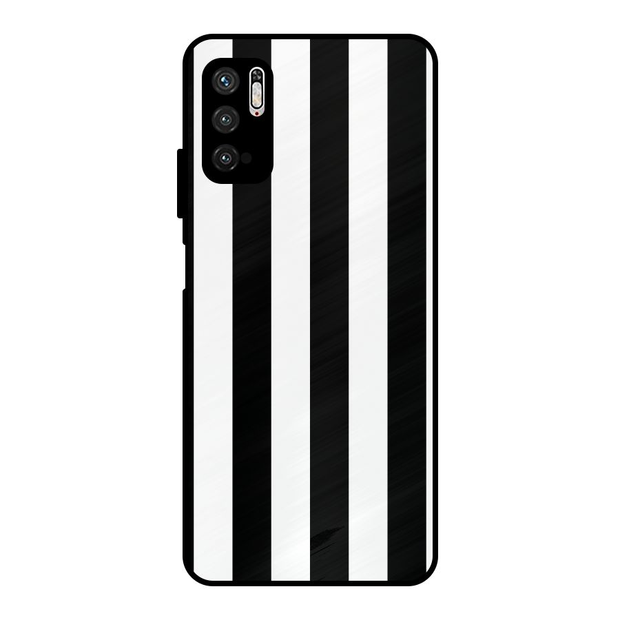 Lavish Black Stripes Metal Back Case for Poco M3 Pro 5G
