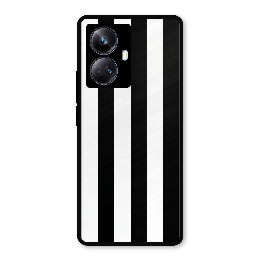 Lavish Black Stripes Metal Back Case for Realme 10 Pro Plus