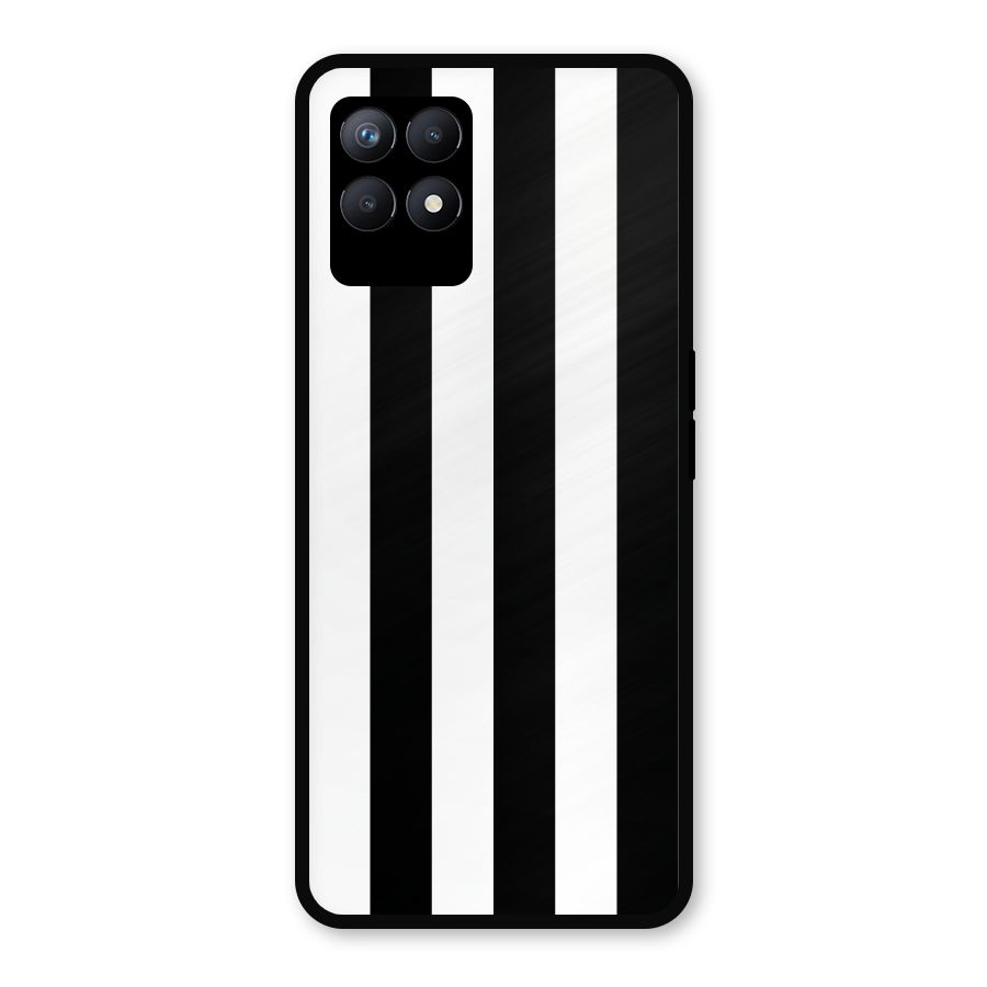 Lavish Black Stripes Metal Back Case for Realme 8i