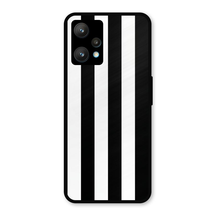 Lavish Black Stripes Metal Back Case for Realme 9