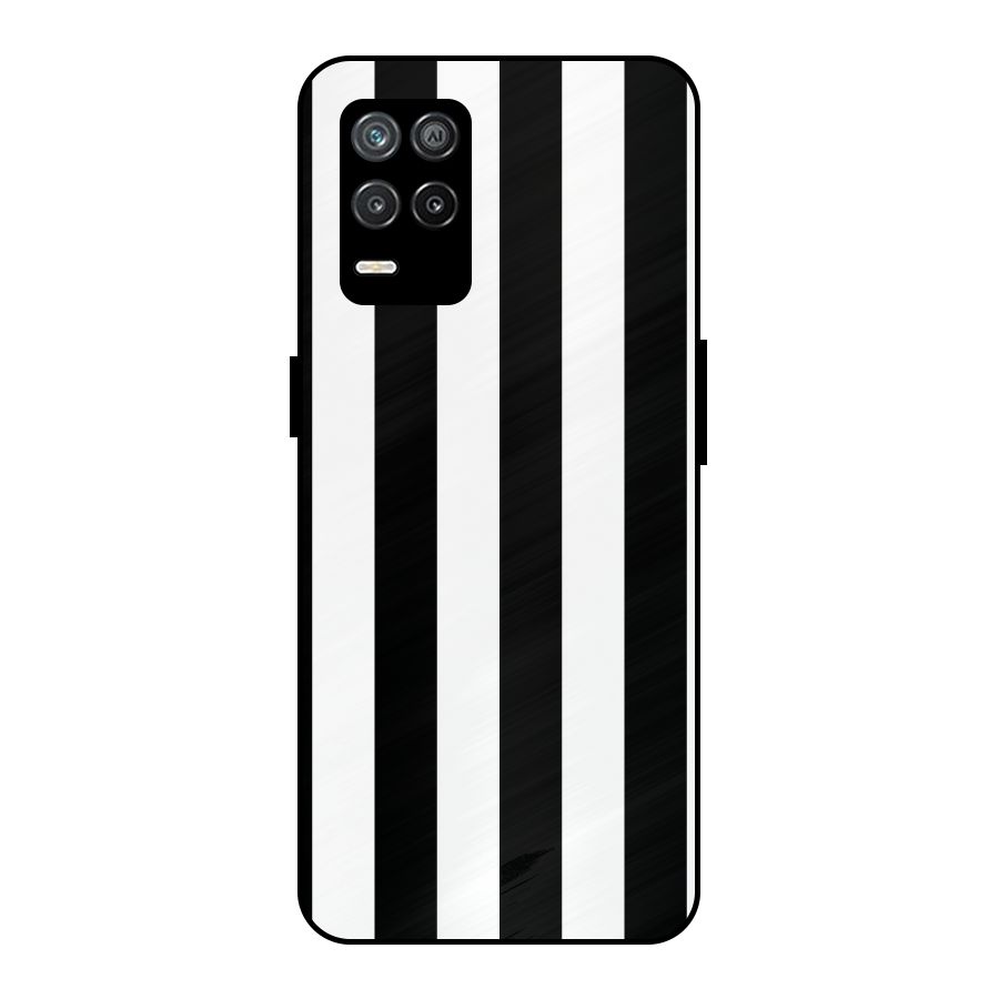 Lavish Black Stripes Metal Back Case for Realme 9 5G