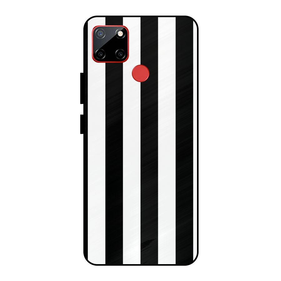 Lavish Black Stripes Metal Back Case for Realme C12