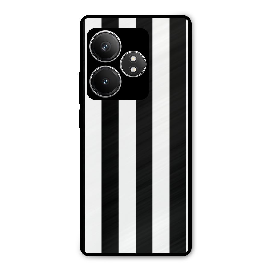 Lavish Black Stripes Metal Back Case for Realme GT 6T