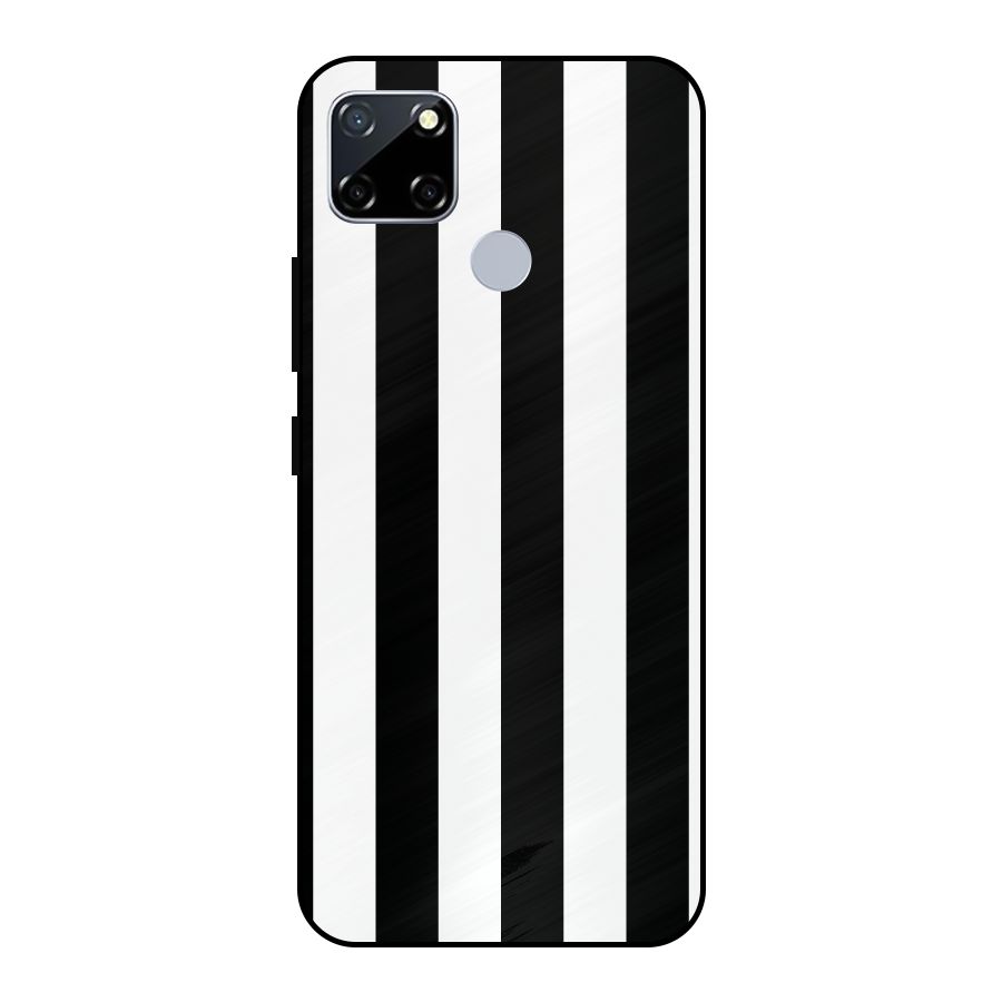 Lavish Black Stripes Metal Back Case for Realme Narzo 20