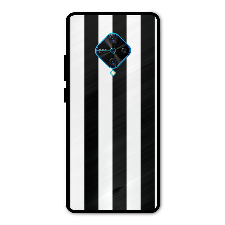 Lavish Black Stripes Metal Back Case for Vivo S1 Pro