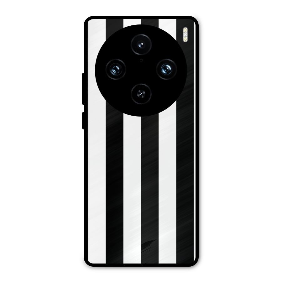 Lavish Black Stripes Metal Back Case for Vivo X100 Pro