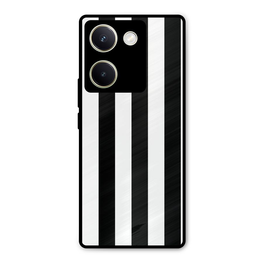 Lavish Black Stripes Metal Back Case for Vivo Y200 Pro