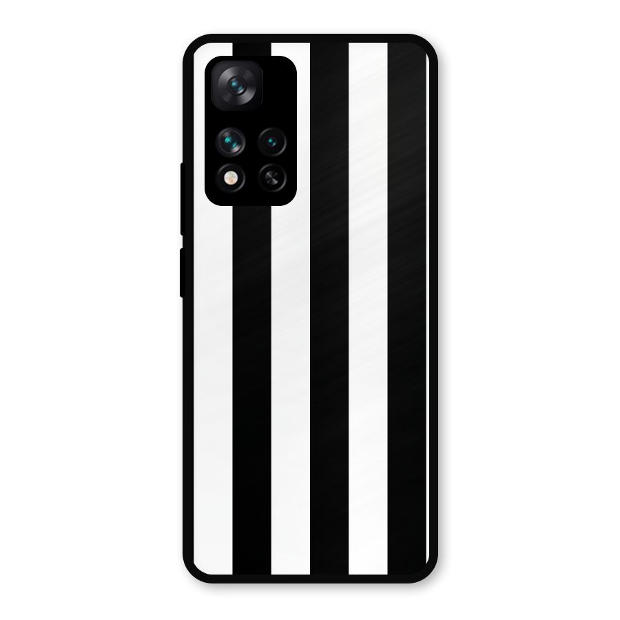 Lavish Black Stripes Metal Back Case for Xiaomi 11i Hypercharge 5G