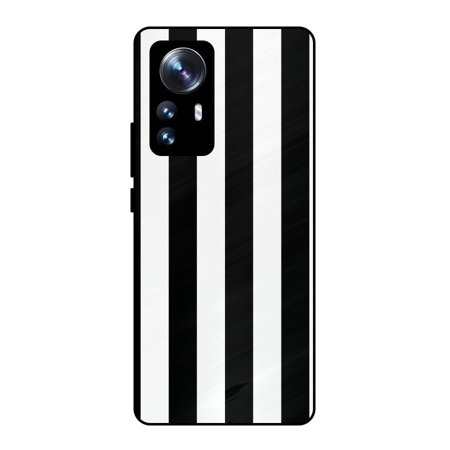 Lavish Black Stripes Metal Back Case for Xiaomi 12 Pro