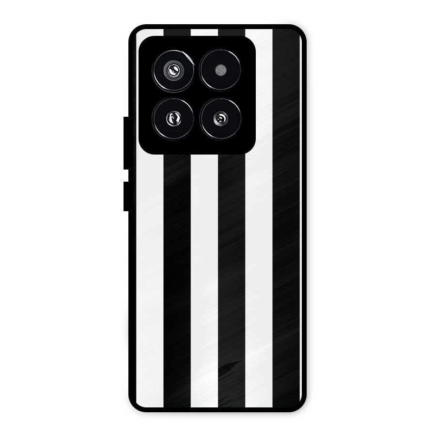 Lavish Black Stripes Metal Back Case for Xiaomi 14 Pro