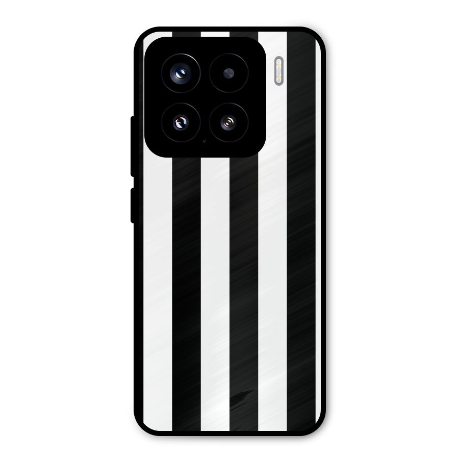 Lavish Black Stripes Metal Back Case for Xiaomi 15