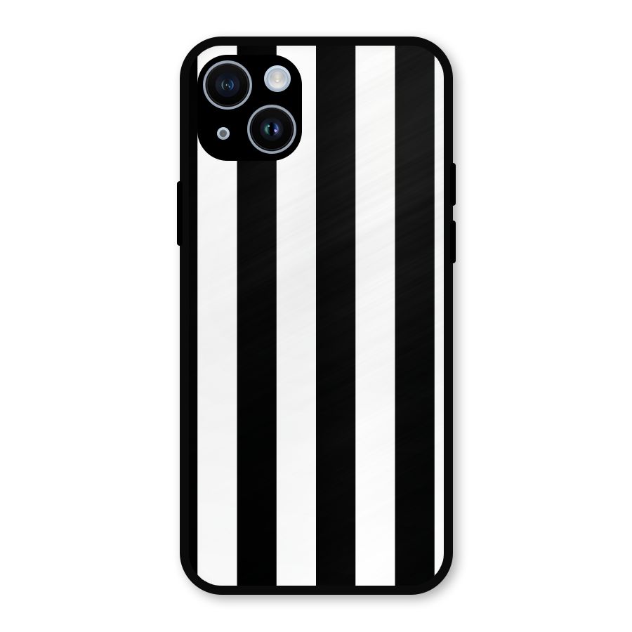 Lavish Black Stripes Metal Back Case for iPhone 14