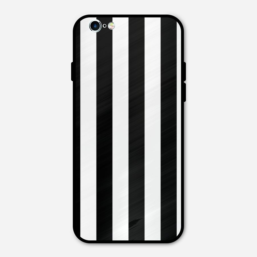 Lavish Black Stripes Metal Back Case for iPhone 6 6s