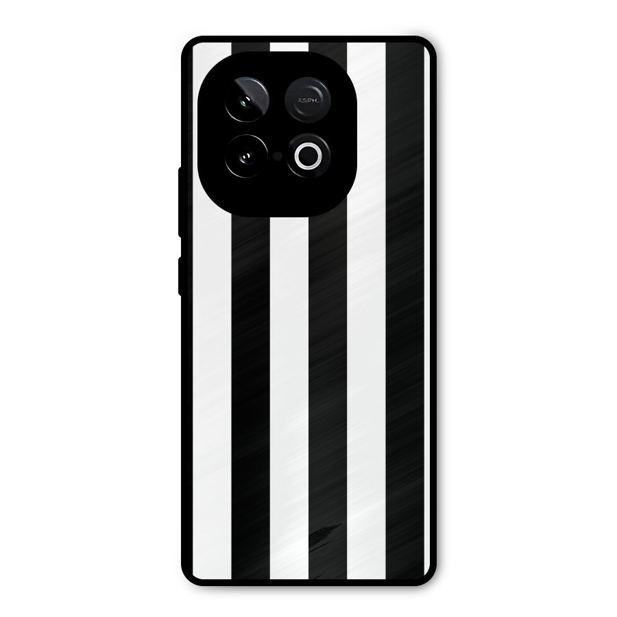 Lavish Black Stripes Metal Back Case for iQOO Neo 10