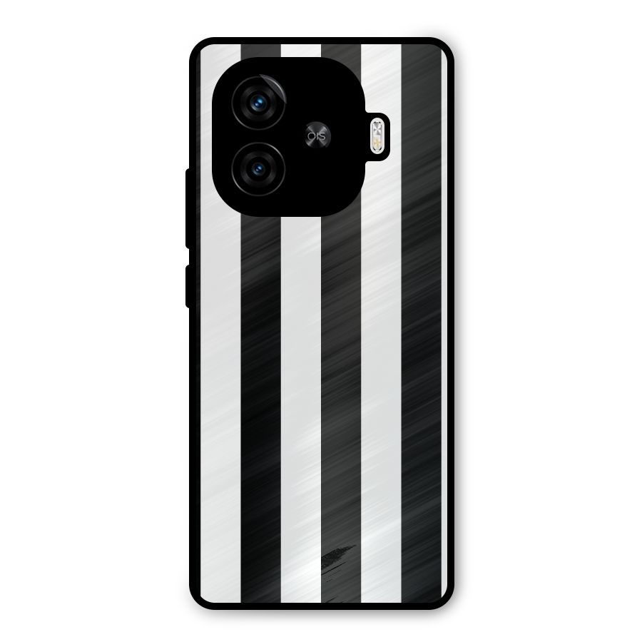 Lavish Black Stripes Metal Back Case for iQOO Neo 10R