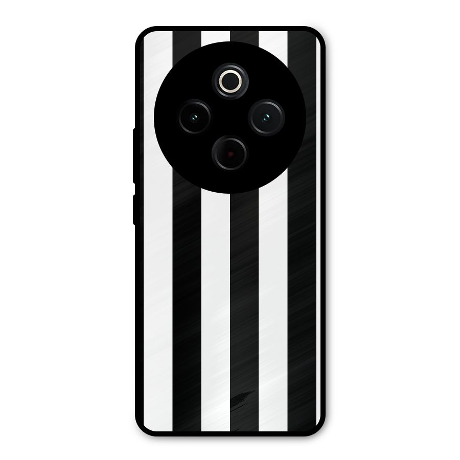 Lavish Black Stripes Metal Back Case for iQOO Z10