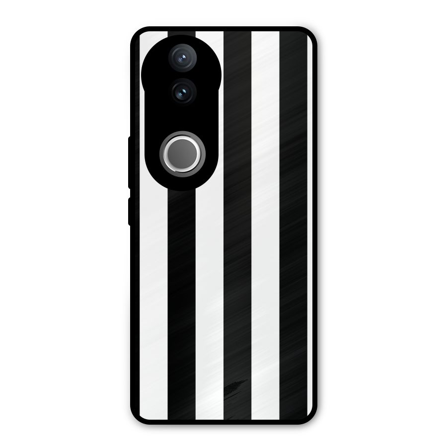 Lavish Black Stripes Metal Back Case for iQOO Z10R