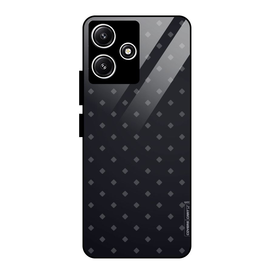 Lavish Diamond Pattern Glass Back Case for Poco M6 Pro
