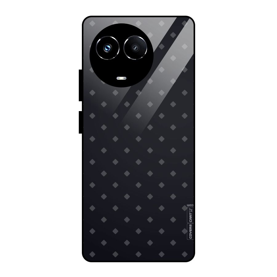 Lavish Diamond Pattern Glass Back Case for Realme 11X