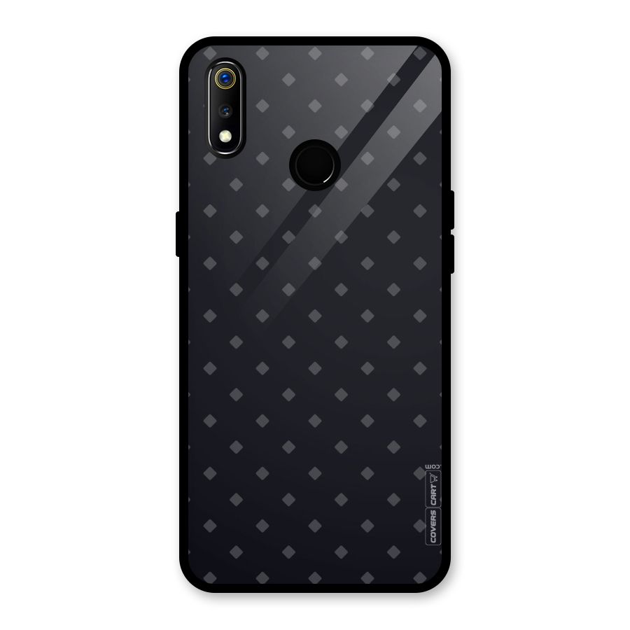 Lavish Diamond Pattern Glass Back Case for Realme 3i