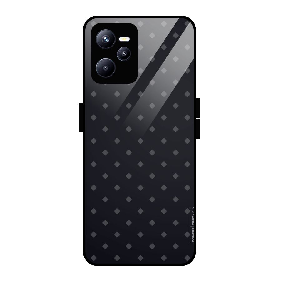 Lavish Diamond Pattern Glass Back Case for Realme C35