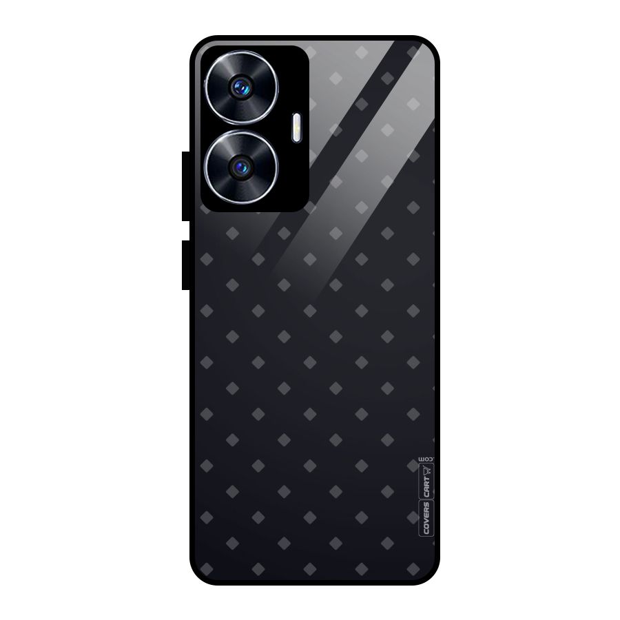 Lavish Diamond Pattern Glass Back Case for Realme Narzo N55